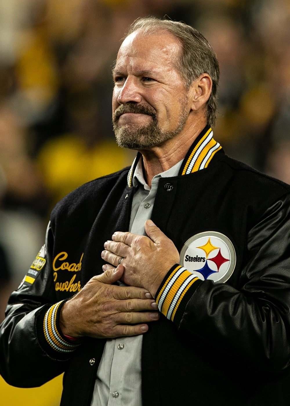 Image of Bill Cowher at a game.